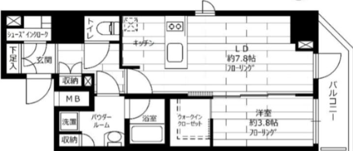 ステージファースト浅草橋(1LDK/11階)の間取り写真