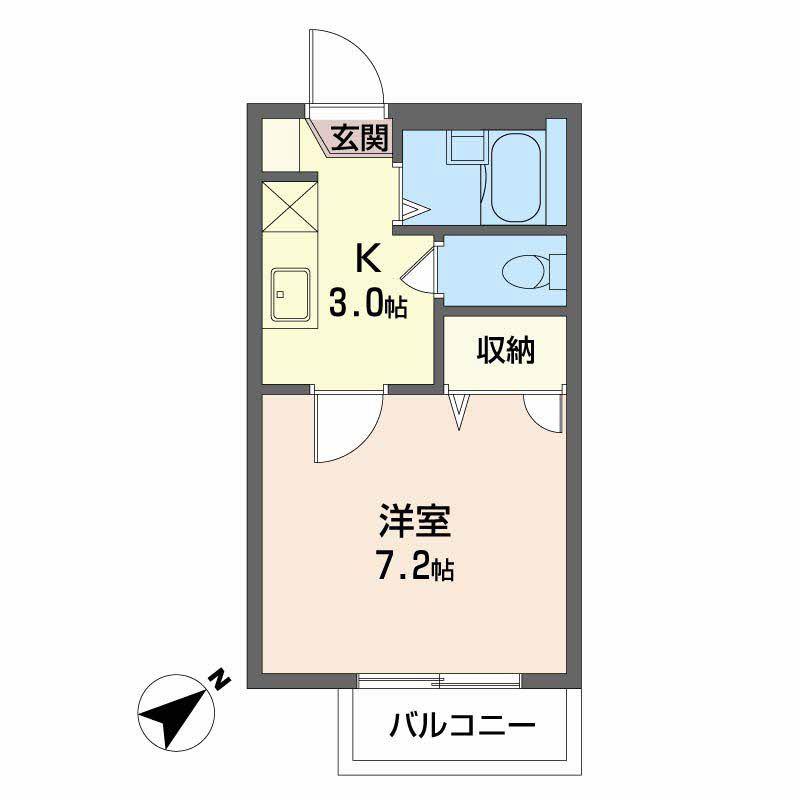 セフィラかわさき(1K/2階)の間取り写真