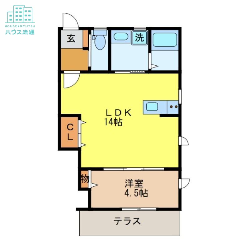 マインハイツII(1LDK/1階)の間取り写真