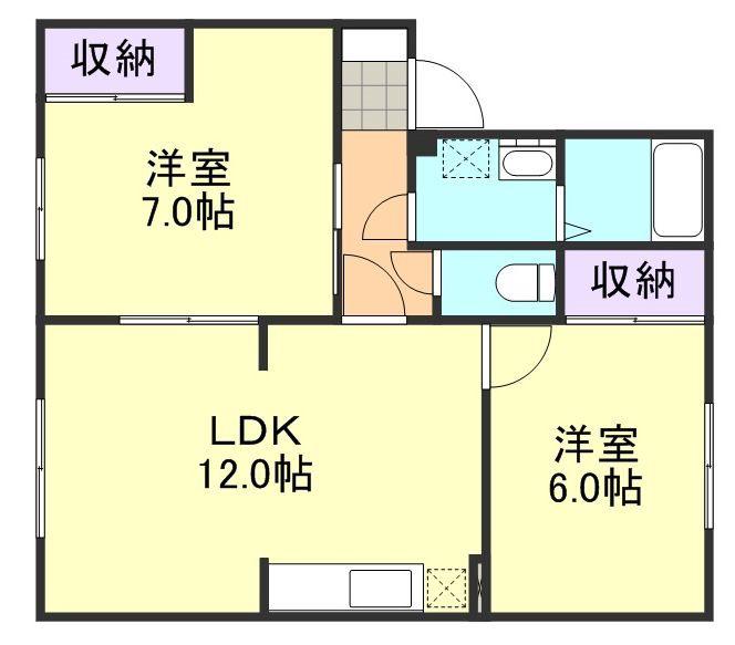 サンコーポ(2LDK/1階)の間取り写真