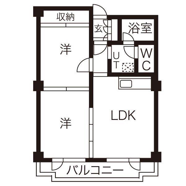 コージーホームズ65(2LDK/4階)の間取り写真