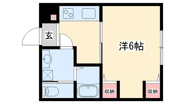 PRECIOUS SCENE I(1K/2階)の間取り写真