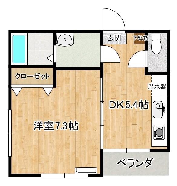 サンヴィレッジ戸尾(1DK/5階)の間取り写真