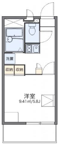 レオパレス多摩川(1K/2階)の間取り写真