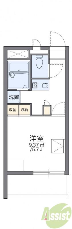 レオパレス原田(1K/3階)の間取り写真