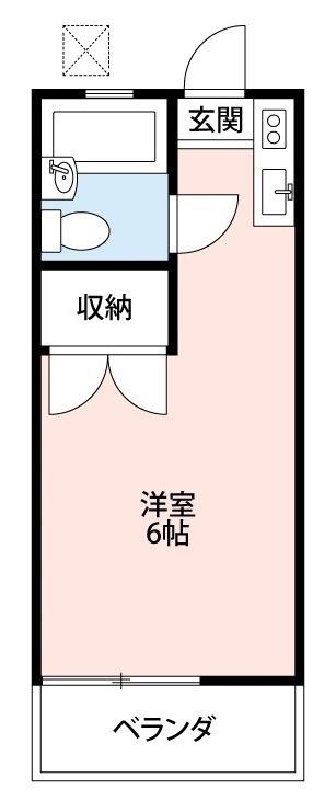 POP21(ワンルーム/1階)の間取り写真