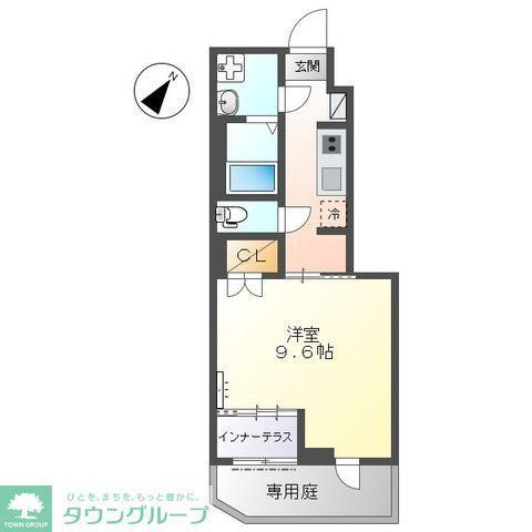 YS・LIEN(1K/1階)の間取り写真