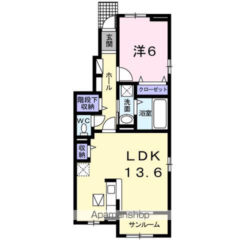 SUNNY MAISON I(1LDK/1階)の間取り写真