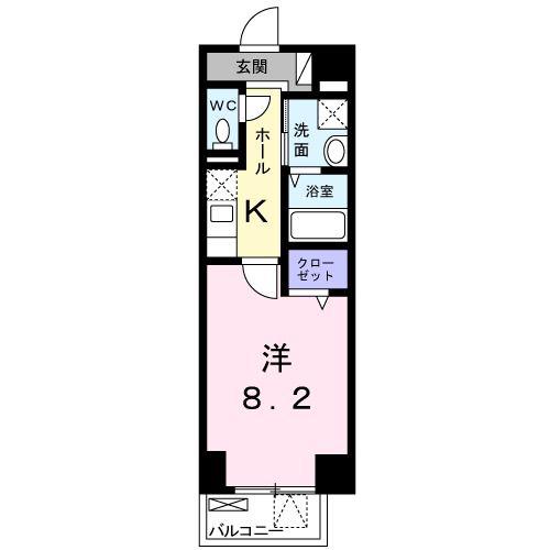 MSKビル(1K/7階)の間取り写真