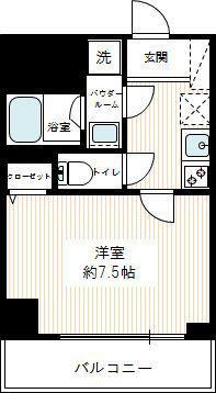 HYS STAGE BRILLANT(1K/4階)の間取り写真