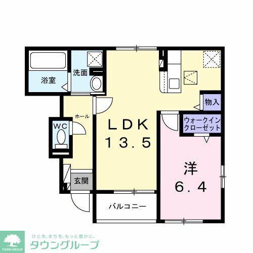 JR相模線 南橋本駅 徒歩59分 2階建 新築(1LDK/1階)の間取り写真