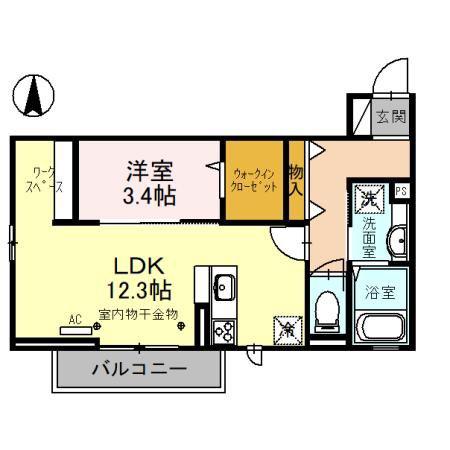 エル メゾン(1LDK/3階)の間取り写真