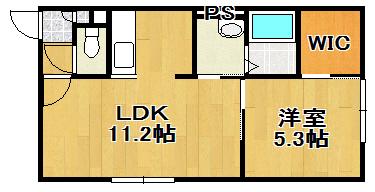 BLANCHE NEIGE DEUX(1LDK/2階)の間取り写真