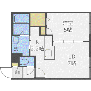 CLARICE元町(1LDK/4階)の間取り写真