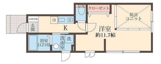 ベル レゾナンス(1K/1階)の間取り写真