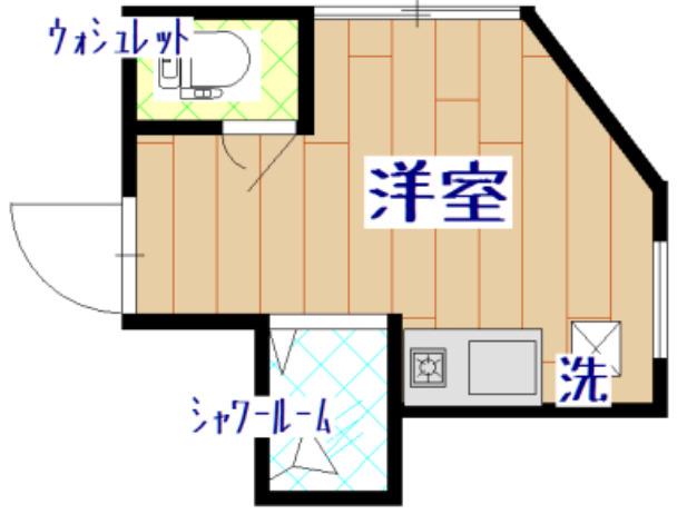 アーバンプレイス東中野IIIA(ワンルーム/1階)の間取り写真
