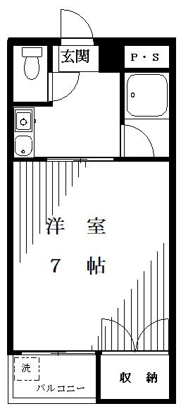ファミールハイツ(1K/2階)の間取り写真
