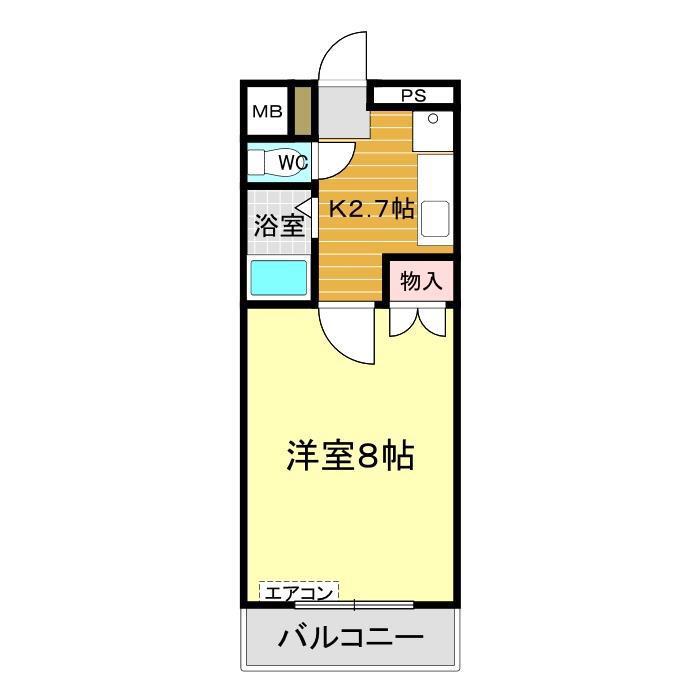 トワムールミカワ(1K/1階)の間取り写真