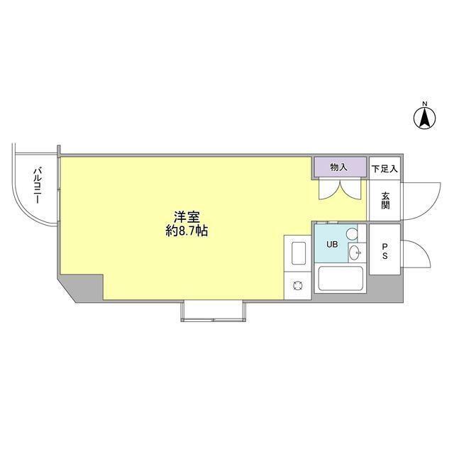 ツインリーフ国分寺(ワンルーム/1階)の間取り写真