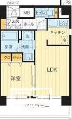 LA・TOUR(1LDK/5階)の間取り写真