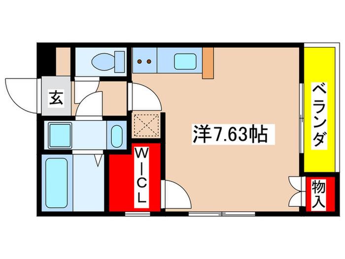 VILLA ZEPHYR(ワンルーム/1階)の間取り写真
