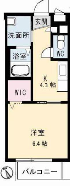JR山陰本線 鳥取駅 バス乗車時間:6分 最寄りバス停で下車 徒歩4分 3階建 築23年(1K/1階)の間取り写真