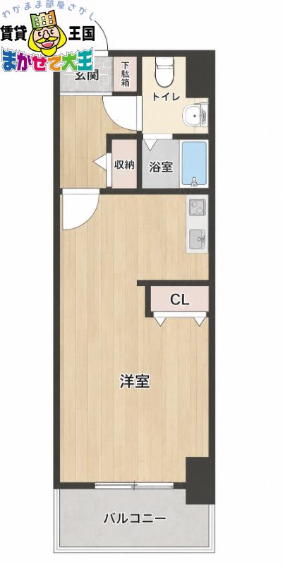 リファレンス浜町(ワンルーム/9階)の間取り写真