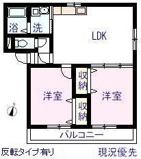 シエルメゾン(2LDK/1階)の間取り写真