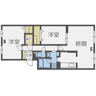 アルページュ(2LDK/3階)の間取り写真