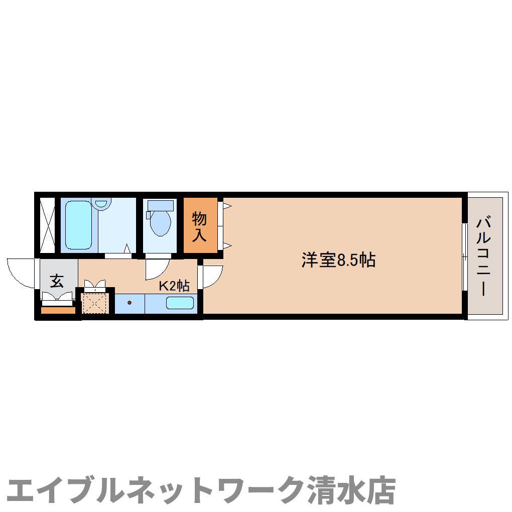 プロニティ(1K/2階)の間取り写真