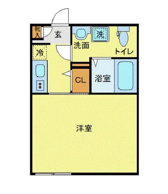 アベニール大和(1K/2階)の間取り写真
