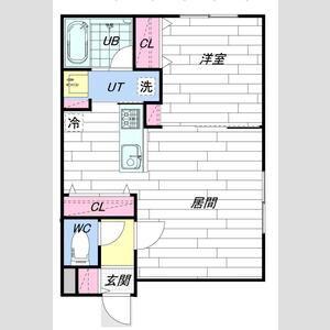ル・ファール宮の沢(1LDK/4階)の間取り写真