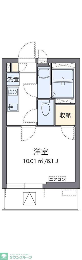クレイノアレグリアスII(1K/3階)の間取り写真