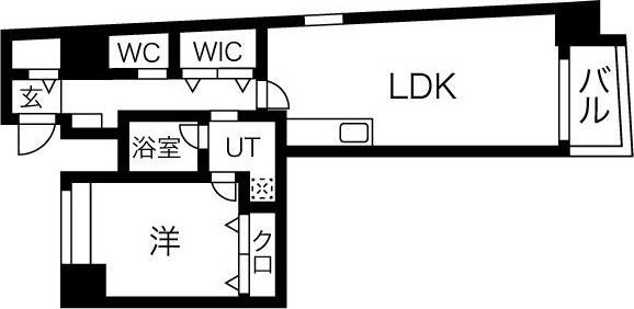 N APARTMENT(1LDK/6階)の間取り写真