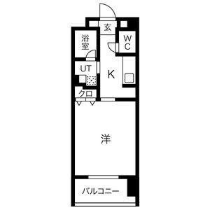 花の木ライズ(1K/9階)の間取り写真