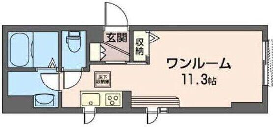 ユイメゾン溝の口(ワンルーム/1階)の間取り写真