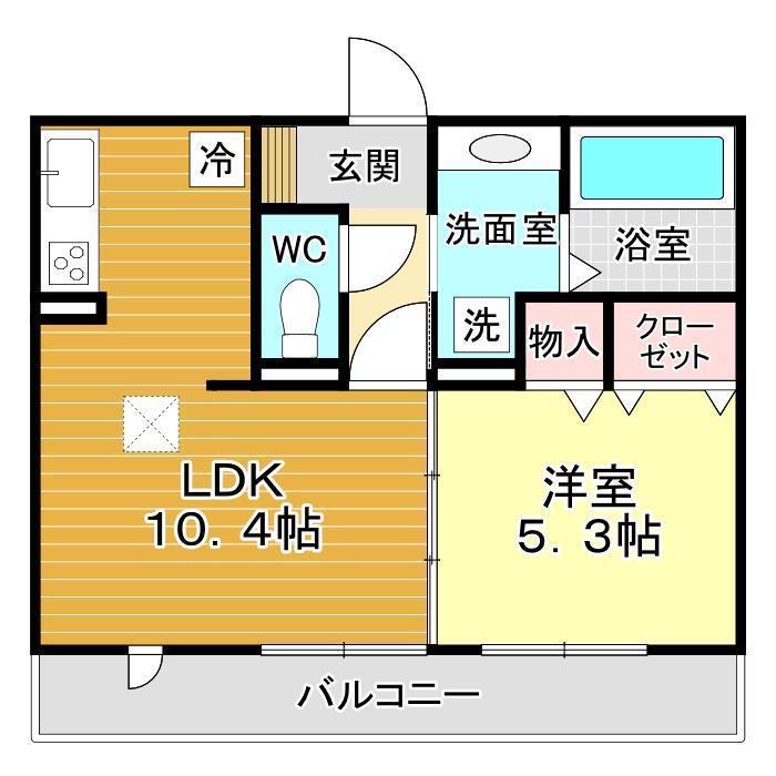 LSY 57(1LDK/1階)の間取り写真