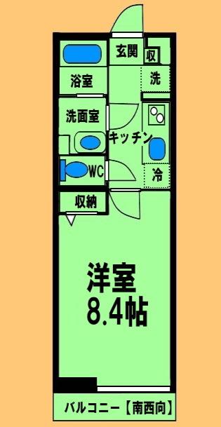 リブリ・ベルハウス(1K/3階)の間取り写真