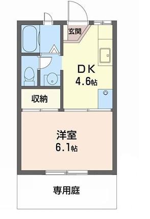 セフィラ北平野(1DK/1階)の間取り写真