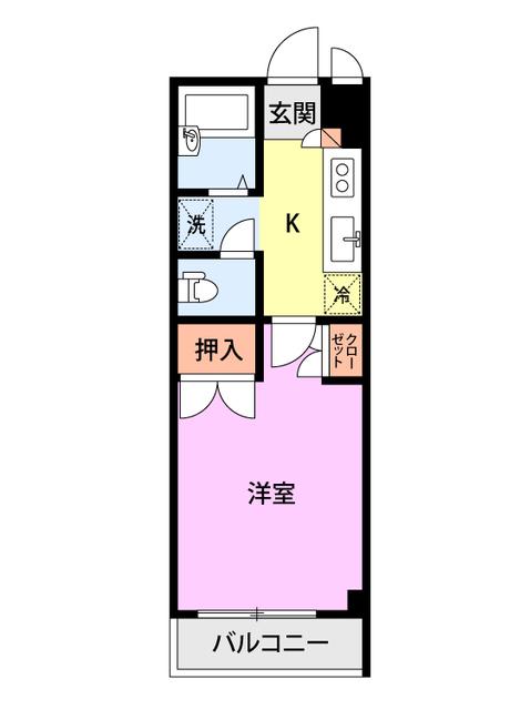 メゾンヒカリ(1K/3階)の間取り写真