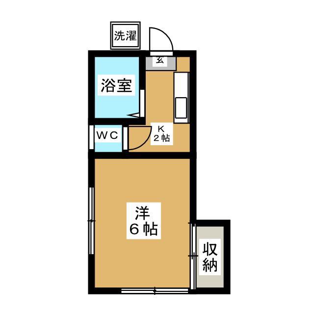 5丁目荘(1K/1階)の間取り写真
