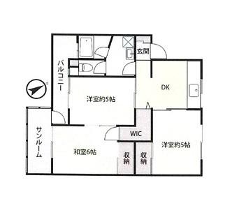 アシスト富山マンション(3DK/3階)の間取り写真