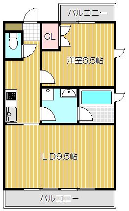 ホワイトフィールド西小山(1LDK/3階)の間取り写真