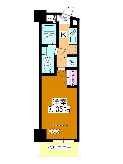 アルファコート西川口6(1K/8階)の間取り写真