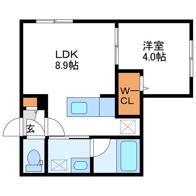 FIRST LEBEN桑園 ファーストレーベン桑園(1LDK/4階)の間取り写真
