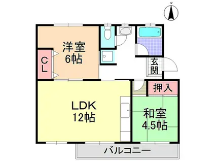 金剛第3(2LDK/5階)の間取り写真