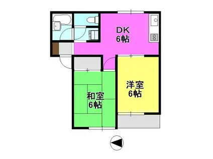 美よしコーポA(2DK/1階)の間取り写真