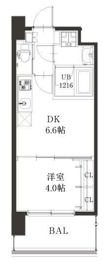 レオングラン新大阪レジデンス(1DK/5階)の間取り写真