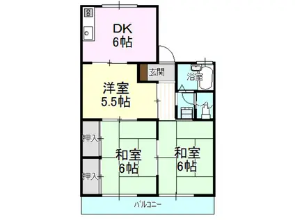 ドルチェ(3DK/1階)の間取り写真