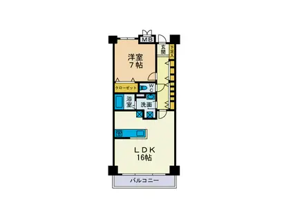 ミラネーゼ(1LDK/2階)の間取り写真